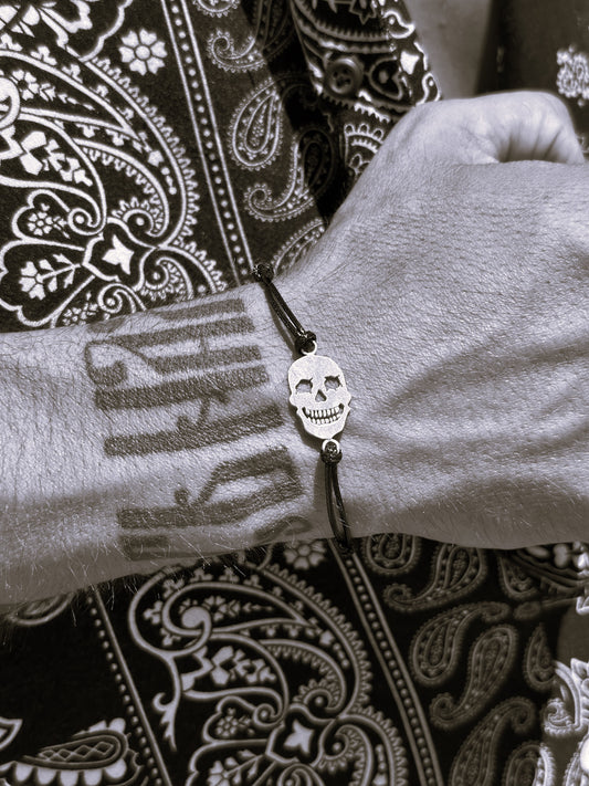 SILVER SKULL-bracelet